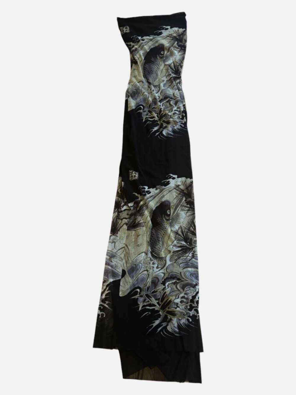 Rare Archive Jean Paul Gaultier Koi Fish Mesh Illusion Strapless Maxi Dress XS-S - Picture 6 of 8